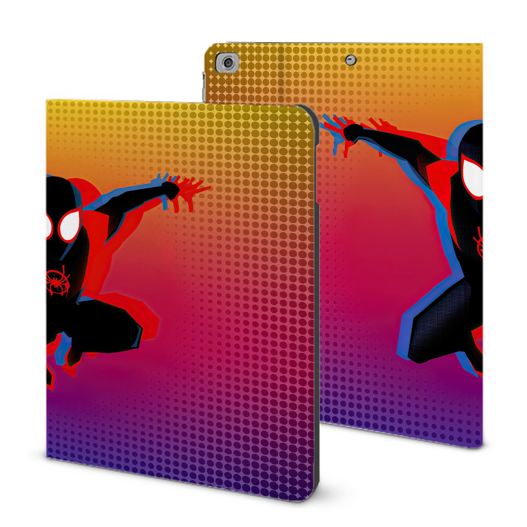 （画像用） Spider Man スパイダーマン IPad ケース ブック型 PUレザー TPU 耐衝撃 軽量 薄型 ペン収納なし 全面保護 IPad 各モデル対応